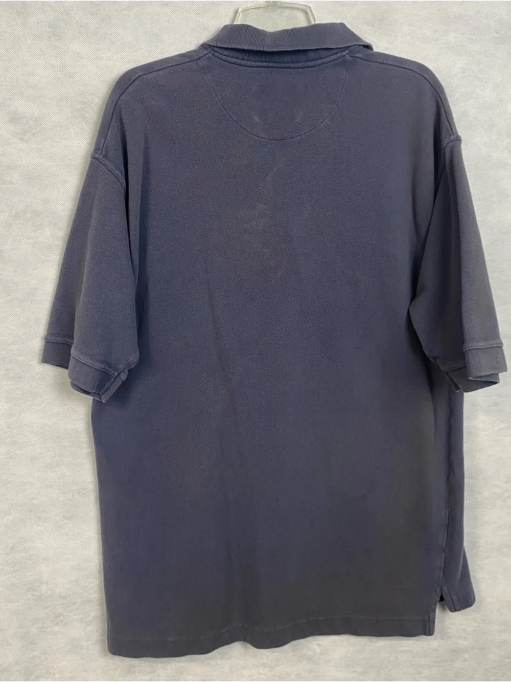 Vtg Levis Polo Shirt Mens Large Blue Short Sleeve 90s Heavyweight Stained